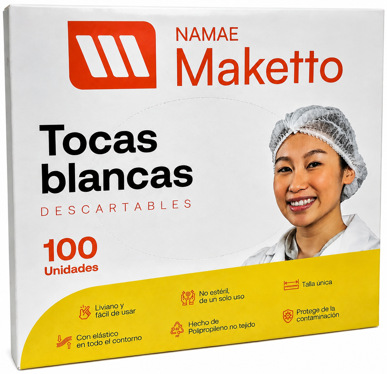 Toca Descartable · Blanco · Maketto